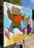 Original art for sale at UGallery.com | Do You See It Barkley? by Allen Wittert | $3,700 | acrylic painting | 43.5' h x 47.5' w | thumbnail 2