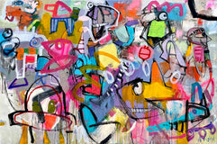 Original art for sale at UGallery.com | 3 AM-Dreams After Scrolling by Allen Wittert | $5,950 | acrylic painting | 39.5' h x 59' w | thumbnail 1