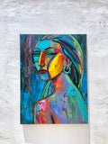 Original art for sale at UGallery.com | Echoes of a Tropical Muse by Allen Wittert | $1,700 | acrylic painting | 31.5' h x 24' w | thumbnail 3