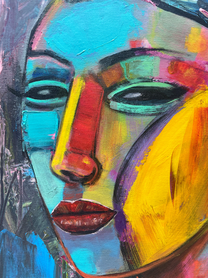 Echoes of a Tropical Muse by Allen Wittert |  Closeup View of Artwork 