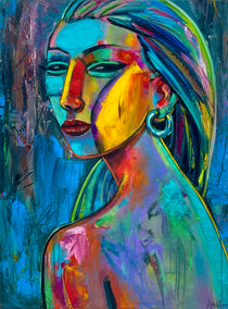 acrylic painting by Allen Wittert titled Echoes of a Tropical Muse