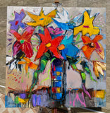 Original art for sale at UGallery.com | Electric Bloom by Allen Wittert | $2,700 | acrylic painting | 35.5' h x 35.5' w | thumbnail 3