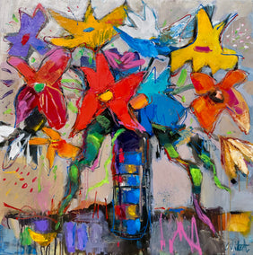 acrylic painting by Allen Wittert titled Electric Bloom