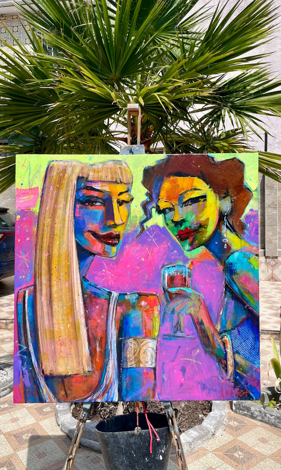 Nightclub Gossip by Allen Wittert |  Context View of Artwork 
