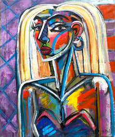 acrylic painting by Allen Wittert titled Electric Muse