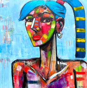 acrylic painting by Allen Wittert titled Electric Queen