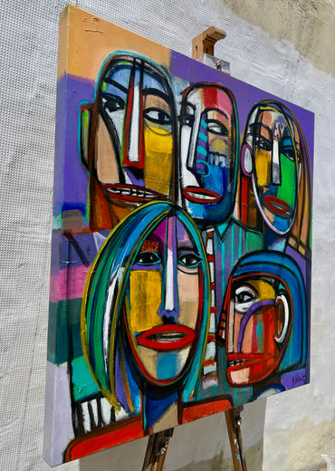 Face Values by Allen Wittert |  Side View of Artwork 