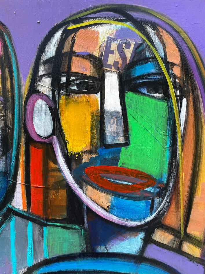 Face Values by Allen Wittert |  Closeup View of Artwork 