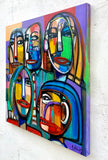 Original art for sale at UGallery.com | Facial Recognition by Allen Wittert | $2,700 | acrylic painting | 35.9' h x 35.9' w | thumbnail 2