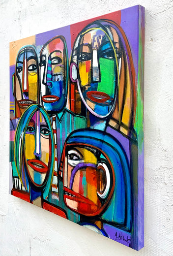 Facial Recognition by Allen Wittert |  Side View of Artwork 