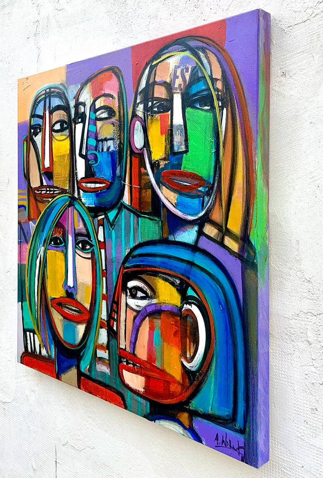 Facial Recognition by Allen Wittert |  Side View of Artwork 