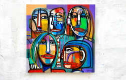 Original art for sale at UGallery.com | Facial Recognition by Allen Wittert | $2,700 | acrylic painting | 35.9' h x 35.9' w | thumbnail 3
