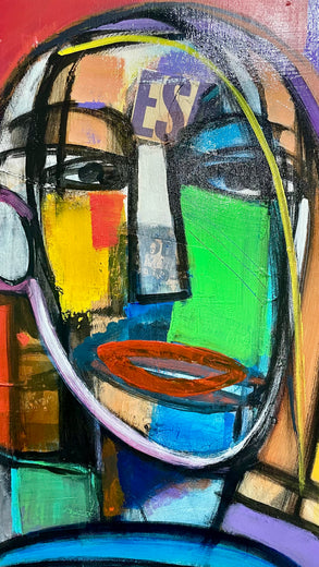 Facial Recognition by Allen Wittert |   Closeup View of Artwork 