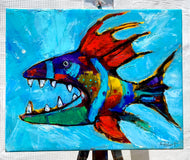 Original art for sale at UGallery.com | Finn McFlav by Allen Wittert | $800 | acrylic painting | 16' h x 20' w | thumbnail 3