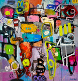 Original art for sale at UGallery.com | First Day Designing at Boston Dynamics by Allen Wittert | $5,300 | acrylic painting | 47.5' h x 45.75' w | thumbnail 1