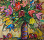 Original art for sale at UGallery.com | Flowers and Fruit by Allen Wittert | $3,475 | acrylic painting | 44' h x 46' w | thumbnail 1
