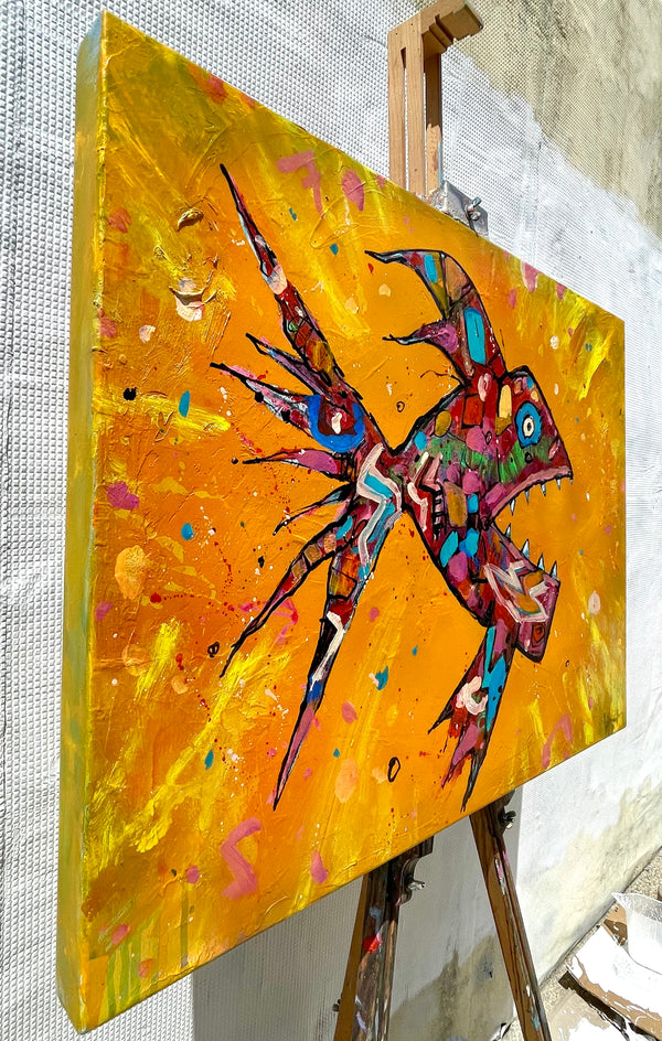 Frank by Allen Wittert |  Side View of Artwork 