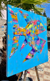 Original art for sale at UGallery.com | Gold Water Geometry by Allen Wittert | $3,500 | acrylic painting | 35.5' h x 35.5' w | thumbnail 2