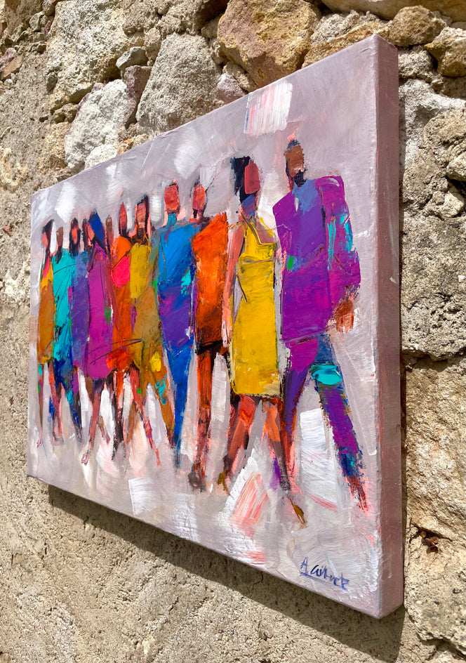 Human Momentum by Allen Wittert |  Side View of Artwork 