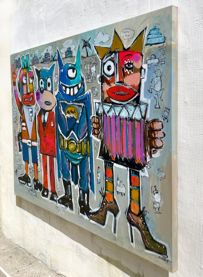 Sidekicks of Central Park by Allen Wittert |  Side View of Artwork 