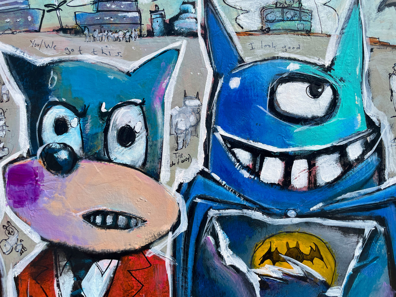 Sidekicks of Central Park by Allen Wittert |  Closeup View of Artwork 