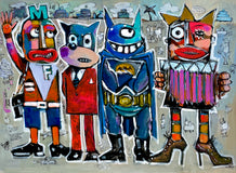 Original art for sale at UGallery.com | Sidekicks of Central Park by Allen Wittert | $6,050 | acrylic painting | 44' h x 60' w | thumbnail 1