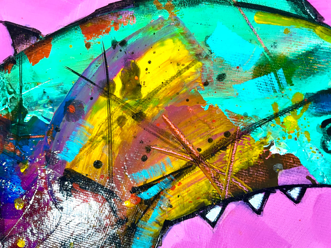 Jaws of Joy by Allen Wittert |  Closeup View of Artwork 
