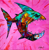 Original art for sale at UGallery.com | Jaws of Joy by Allen Wittert | $800 | acrylic painting | 16' h x 16' w | thumbnail 1