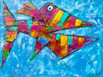 Original art for sale at UGallery.com | Electric Eric by Allen Wittert | $1,350 | acrylic painting | 24' h x 31.5' w | thumbnail 1