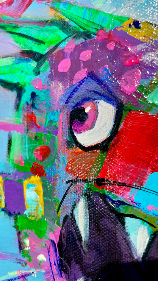 Neon Barracuda by Allen Wittert |  Closeup View of Artwork 