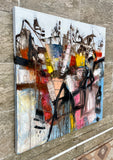 Original art for sale at UGallery.com | New York City by Allen Wittert | $2,650 | acrylic painting | 39' h x 39.3' w | thumbnail 2