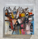 Original art for sale at UGallery.com | New York City by Allen Wittert | $2,650 | acrylic painting | 39' h x 39.3' w | thumbnail 3