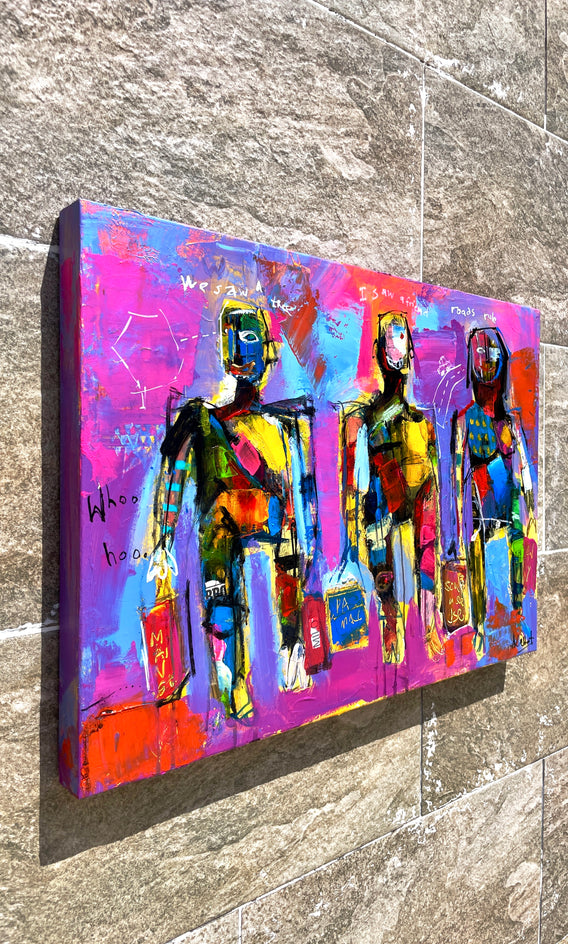 Hittin’ the Streets by Allen Wittert |  Side View of Artwork 