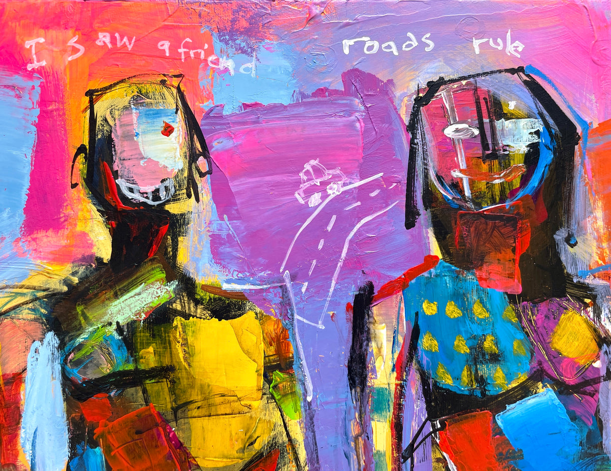 Hittin’ the Streets by Allen Wittert |  Closeup View of Artwork 