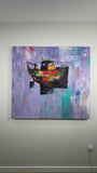Original art for sale at UGallery.com | Old School Trawler by Allen Wittert | $4,100 | acrylic painting | 44' h x 48' w | thumbnail 3
