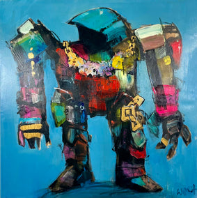 acrylic painting by Allen Wittert titled Soft Core Hardware