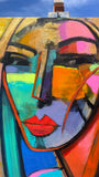 Original art for sale at UGallery.com | Portrait in  a Room with a View by Allen Wittert | $3,100 | acrylic painting | 35.9' h x 35.9' w | thumbnail 4