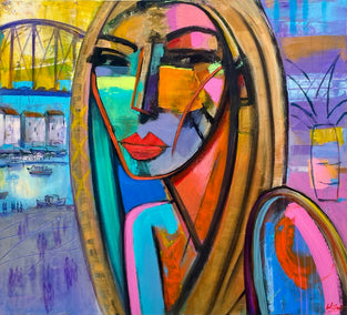 acrylic painting by Allen Wittert titled Portrait in  a Room with a View