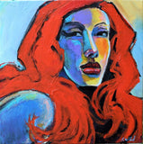Original art for sale at UGallery.com | Redhead in Charge by Allen Wittert | $750 | acrylic painting | 12' h x 12' w | thumbnail 4