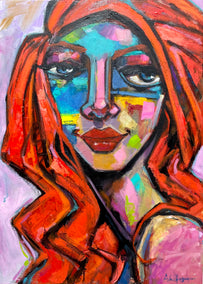 acrylic painting by Allen Wittert titled Redlining