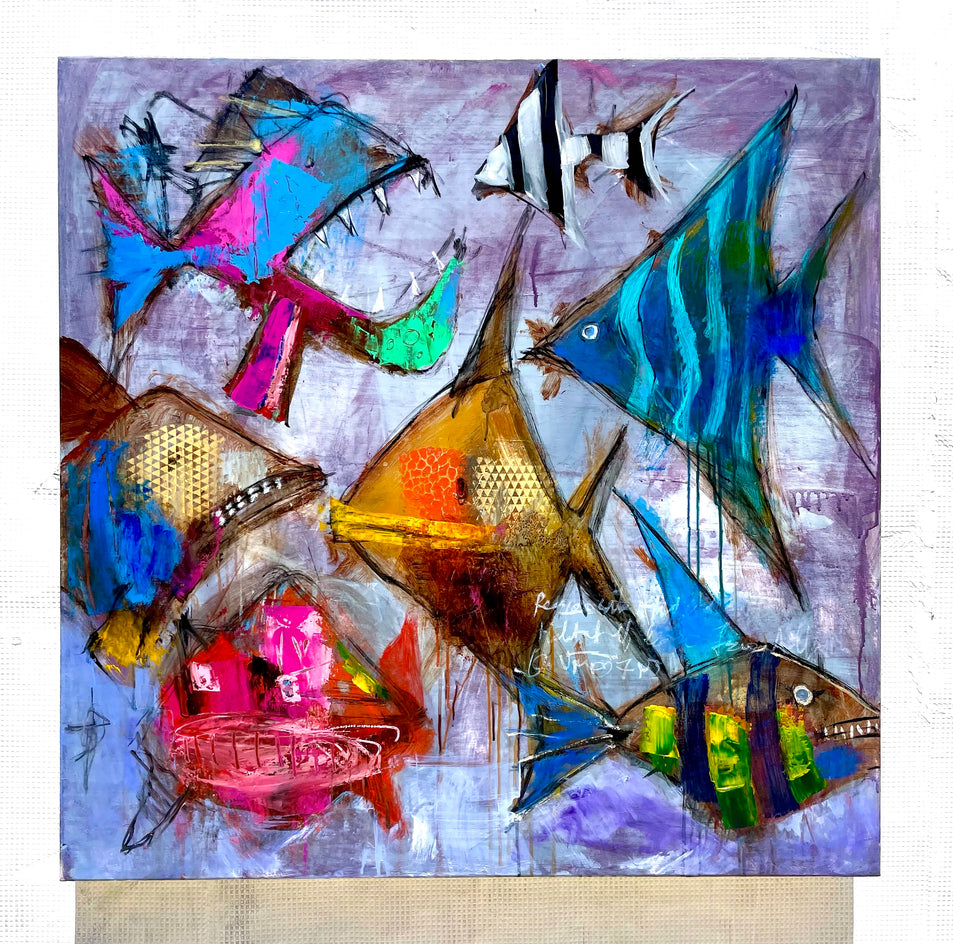 Reef Gathering by Allen Wittert |  Context View of Artwork 
