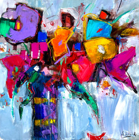 acrylic painting by Allen Wittert titled Shapes 'n Colors