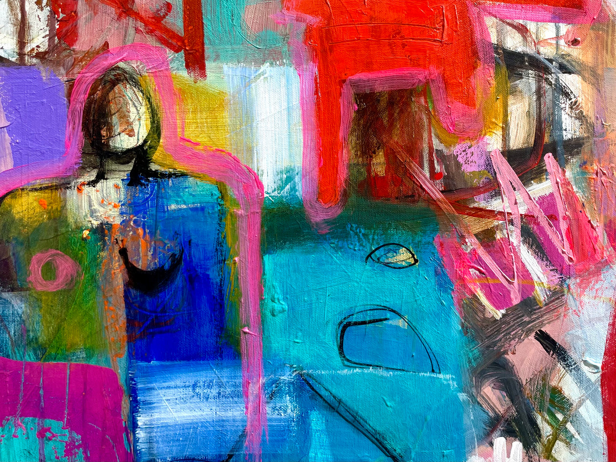 Signals Crossing by Allen Wittert |  Closeup View of Artwork 