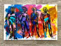 Original art for sale at UGallery.com | Standing Room Only by Allen Wittert | $1,200 | acrylic painting | 24' h x 36' w | thumbnail 3