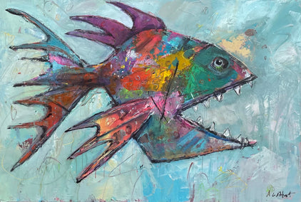 acrylic painting by Allen Wittert titled Surface Breather