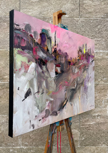 The City Breathes by Allen Wittert |  Side View of Artwork 