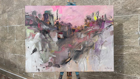 Original art for sale at UGallery.com | The City Breathes by Allen Wittert | $1,350 | acrylic painting | 24' h x 31.5' w | thumbnail 3