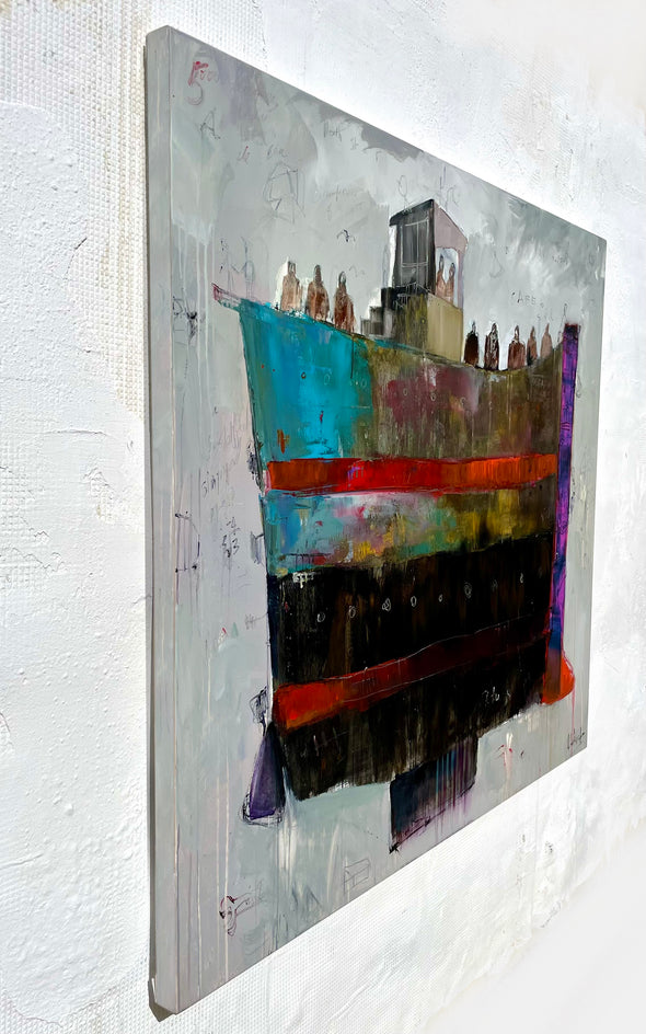 The Long Crossing by Allen Wittert |  Side View of Artwork 