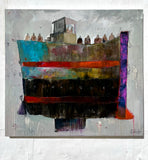 Original art for sale at UGallery.com | The Long Crossing by Allen Wittert | $4,500 | acrylic painting | 44' h x 48' w | thumbnail 3