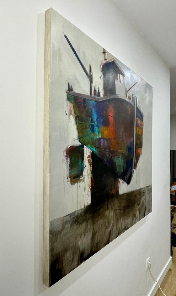 The Old Warrior by Allen Wittert |  Side View of Artwork 